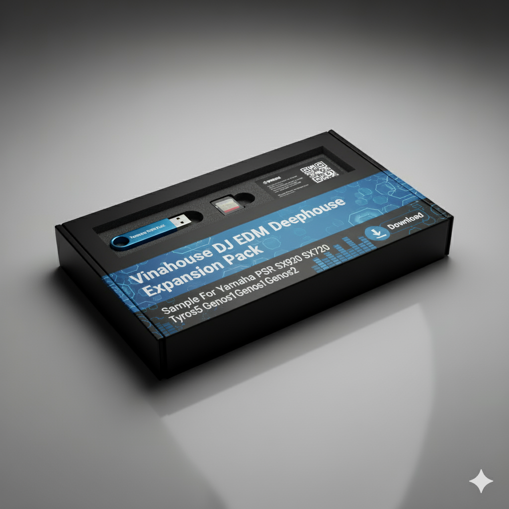 Vinahouse DJ EDM Deephouse Expansion Pack Sample For Yamaha PSR SX920 SX720 Tyros5 Genos1 Genos2 Download